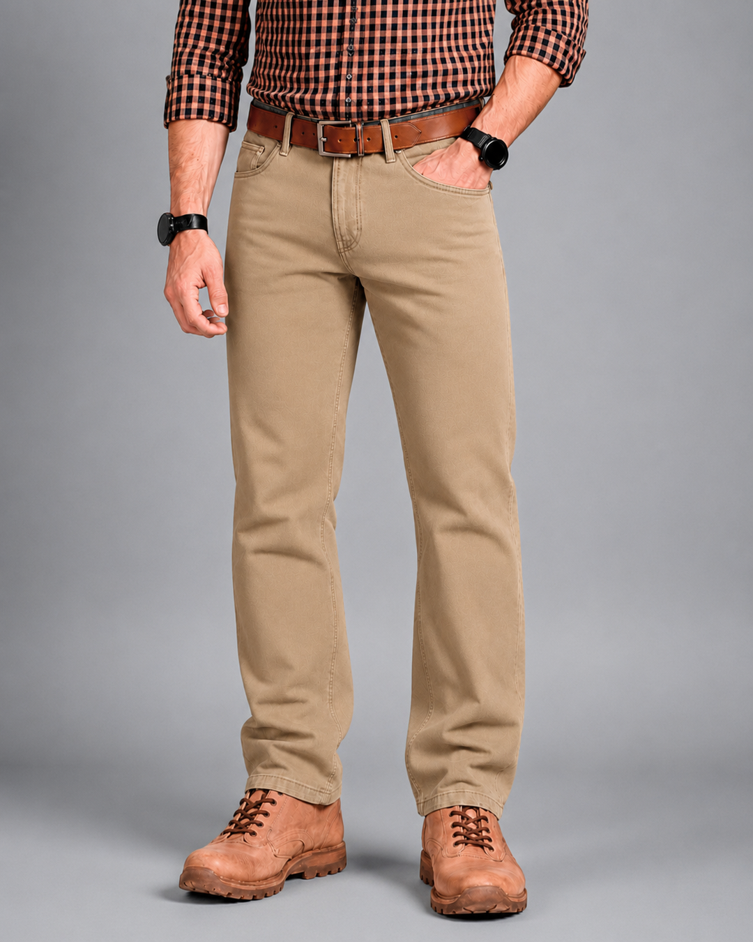 Pantalón Vaquero de Mezclilla Rígida Para Hombre John Silver