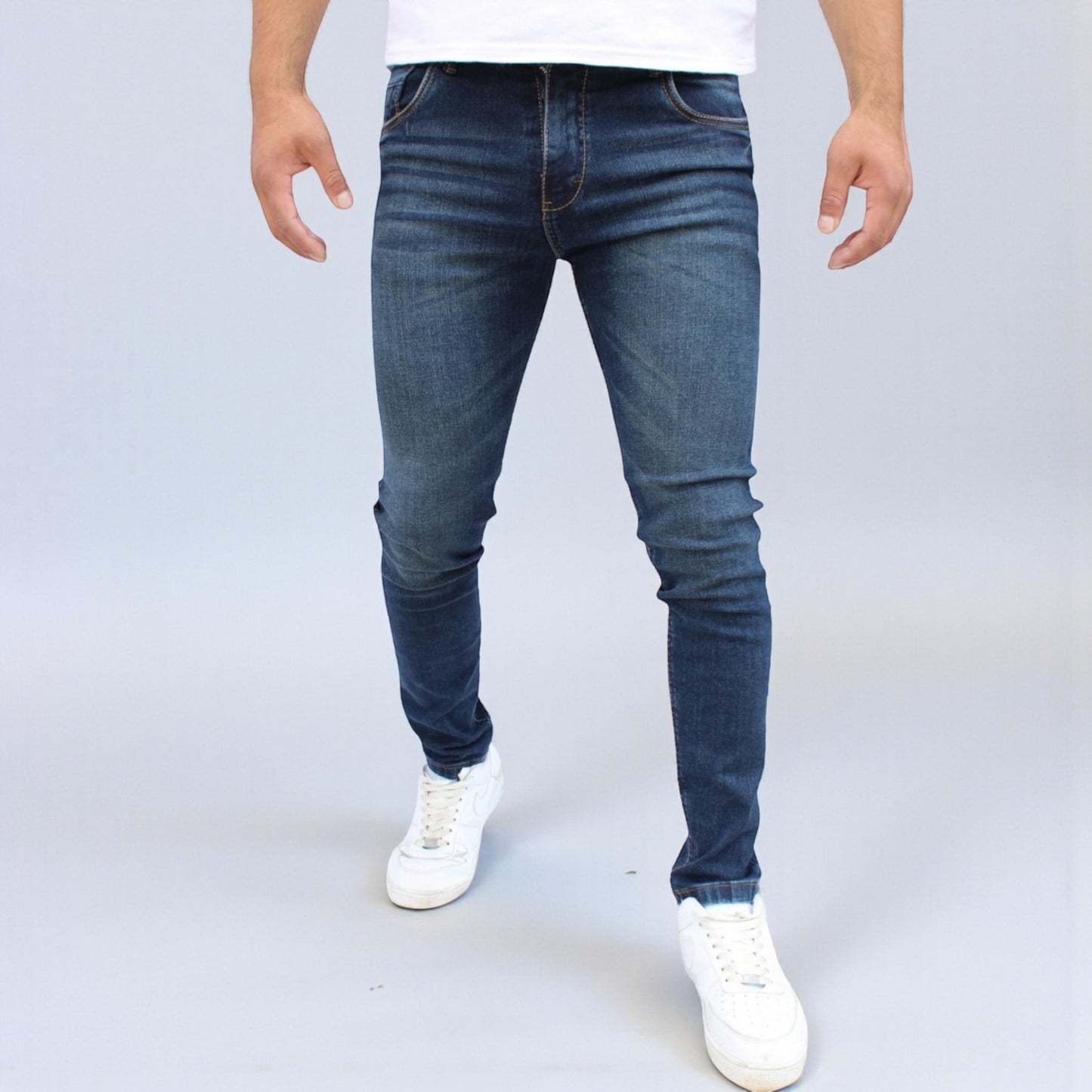 Pantalón Skinny de Mezclilla Stretch Para Hombre John Silver